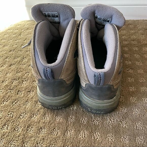 Hi-Tec Women’s Gray and Blue Suede Leather Hiking Walking Boots Size 9.5 - Picture 4 of 16
